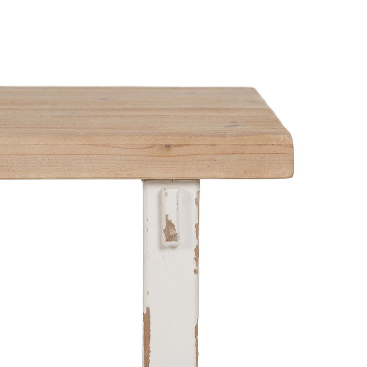 Dining Table White Natural Fir wood 120 x 60 x 48 cm