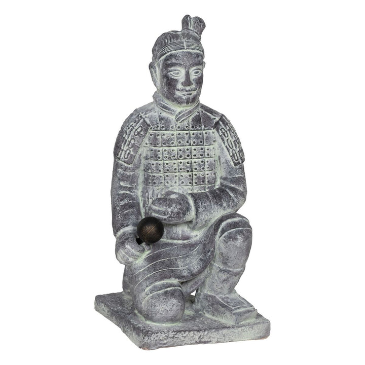 Decorative Figure Grey Warrior 33 x 34 x 75 cm