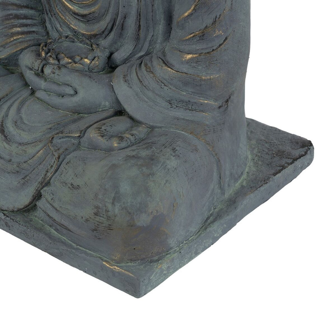 Decorative Figure Beige Grey Buddha 50 x 35 x 62 cm