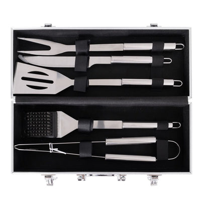 BBQ Utensils Kit with Case Stainless steel 37 x 16 x 8 cm