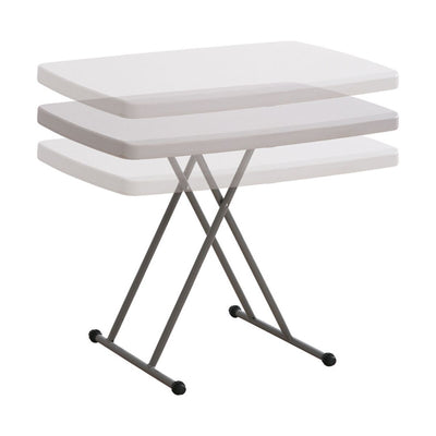 Folding Table White Steel HDPE 76 x 50 x 71,5 cm