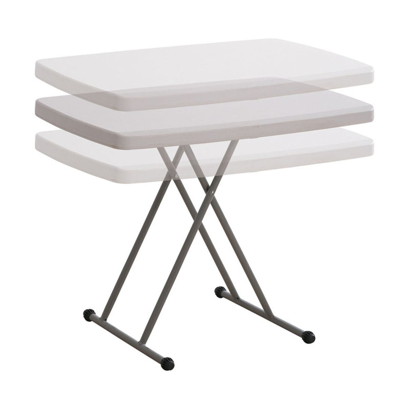 Table Piable Blanc Acier HDPE 76 x 50 x 71,5 cm