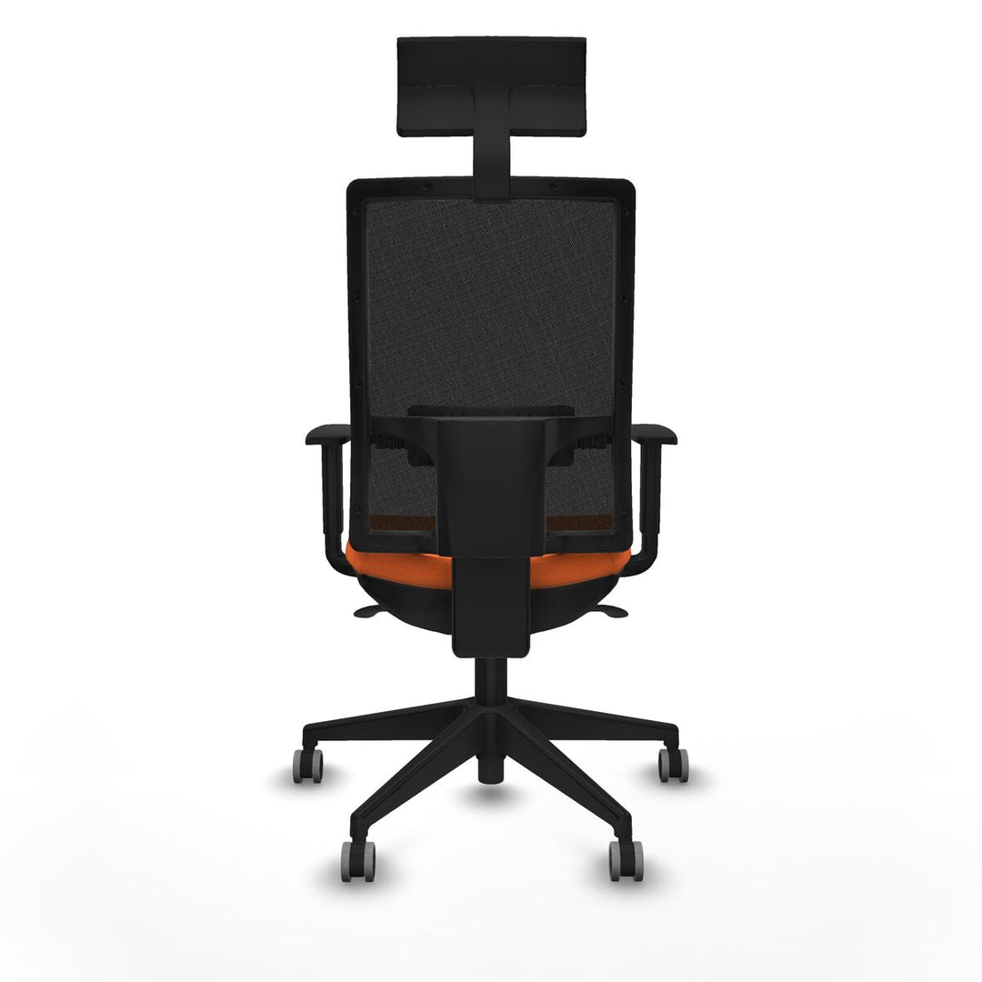 Office Chair with Headrest Piqueras y Crespo 1D066G1 Orange