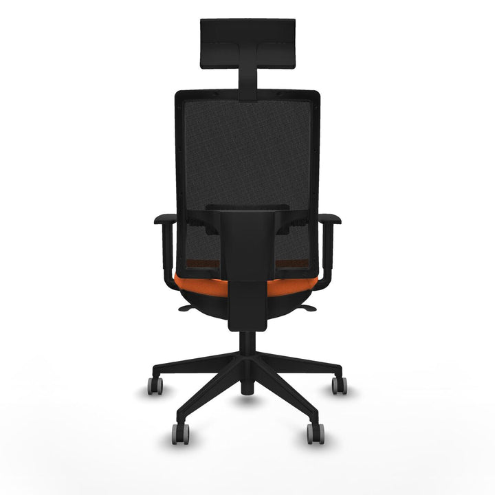 Office Chair with Headrest Piqueras y Crespo 1D066G1 Orange