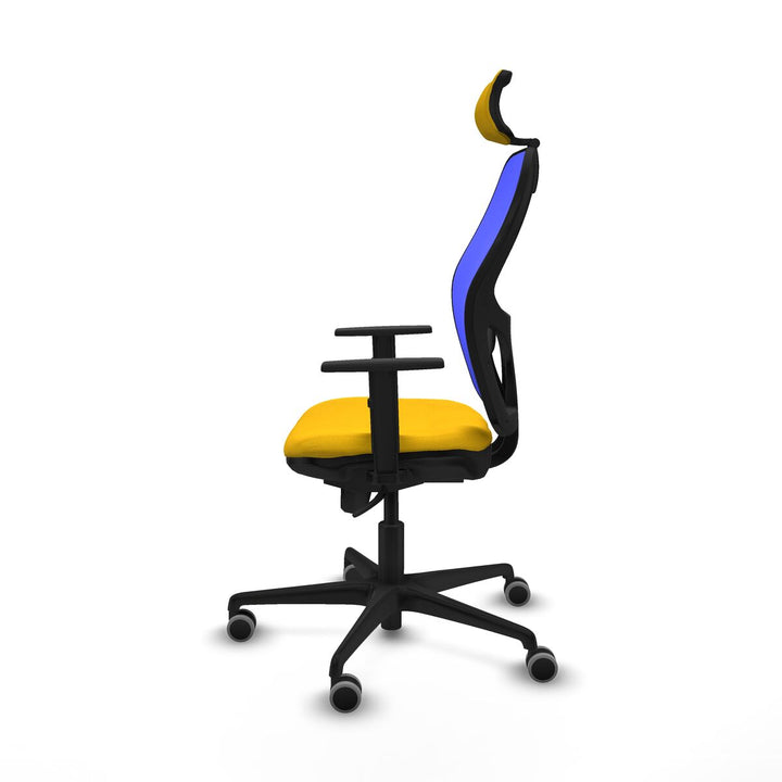 Office Chair with Headrest Piqueras y Crespo 1D036G2 Yellow