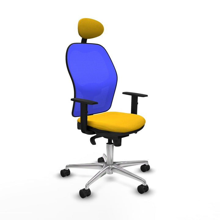 Office Chair with Headrest Piqueras y Crespo 1D086N1 Yellow