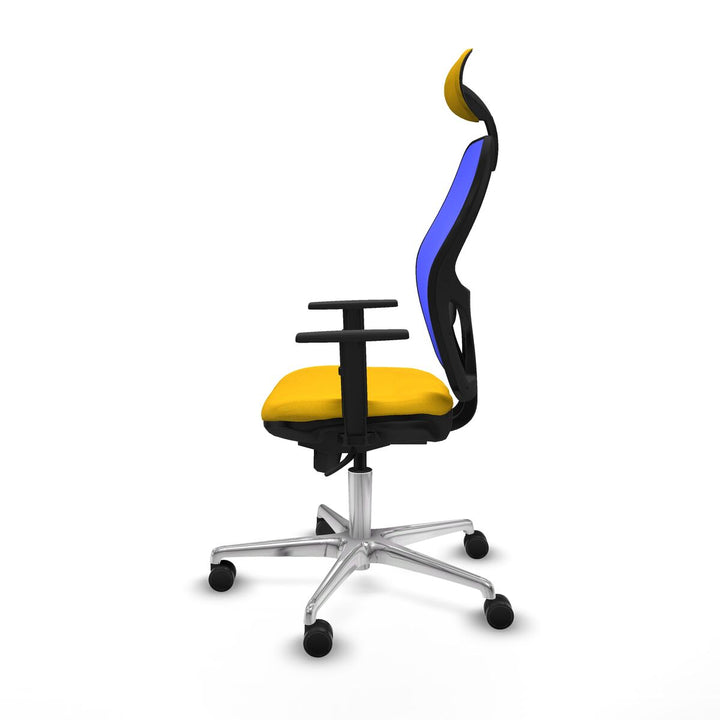 Office Chair with Headrest Piqueras y Crespo 1D086N1 Yellow
