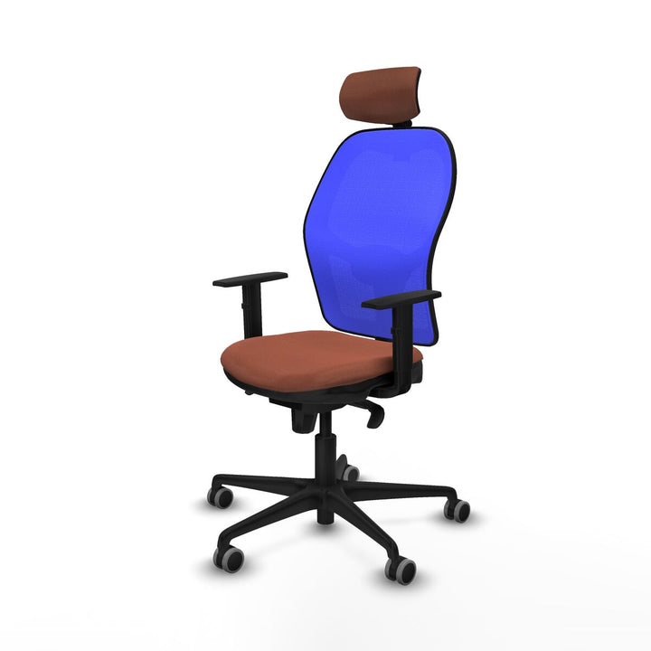 Office Chair with Headrest Piqueras y Crespo 1D036G2 Blue Brown