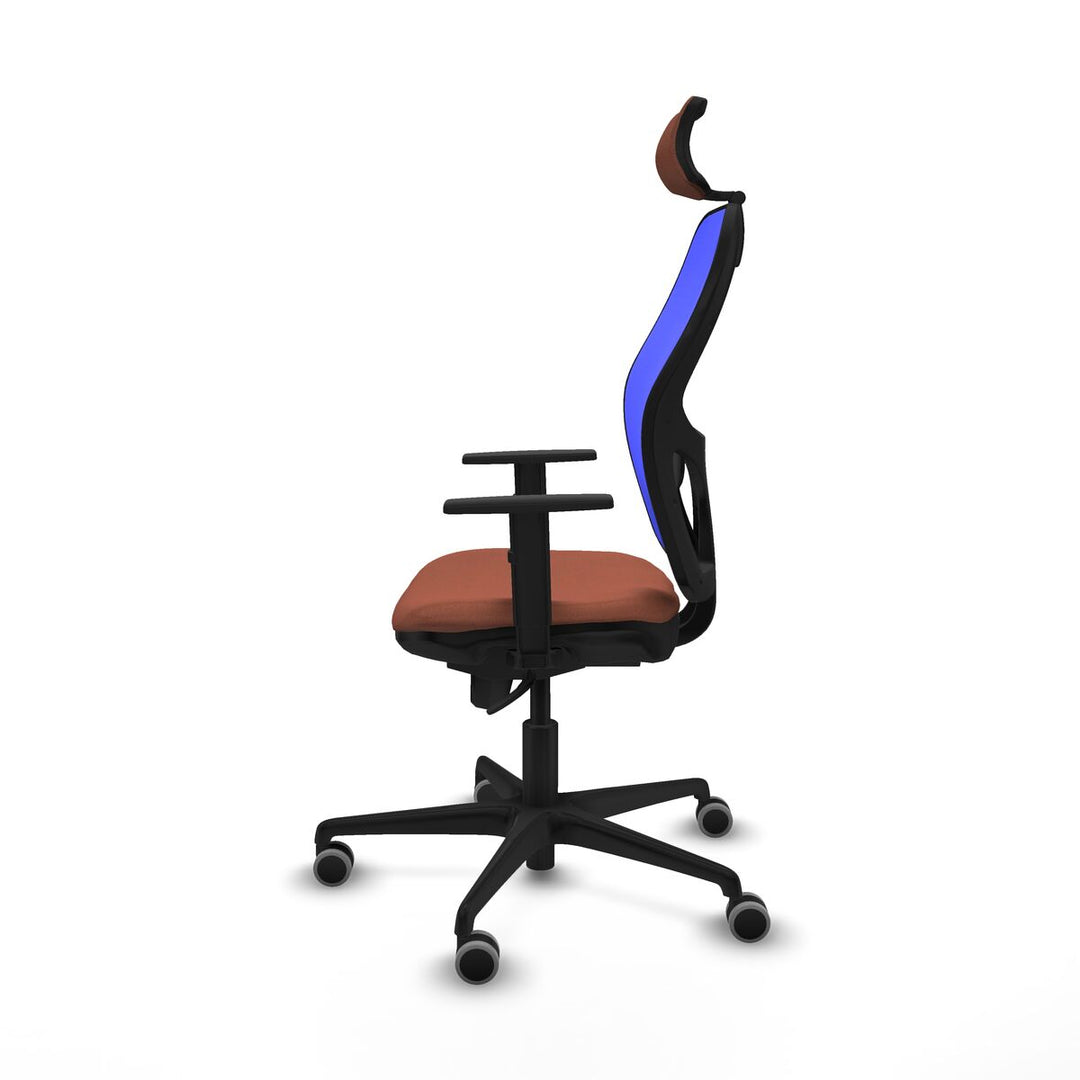 Office Chair with Headrest Piqueras y Crespo 1D036G2 Blue Brown
