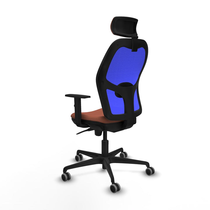 Office Chair with Headrest Piqueras y Crespo 1D036G2 Blue Brown
