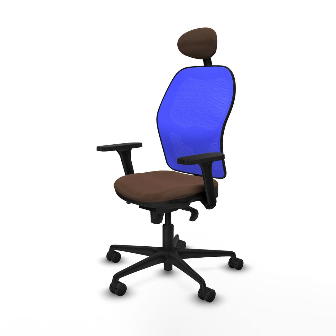Office Chair Piqueras y Crespo 3D036N1 Blue Dark brown