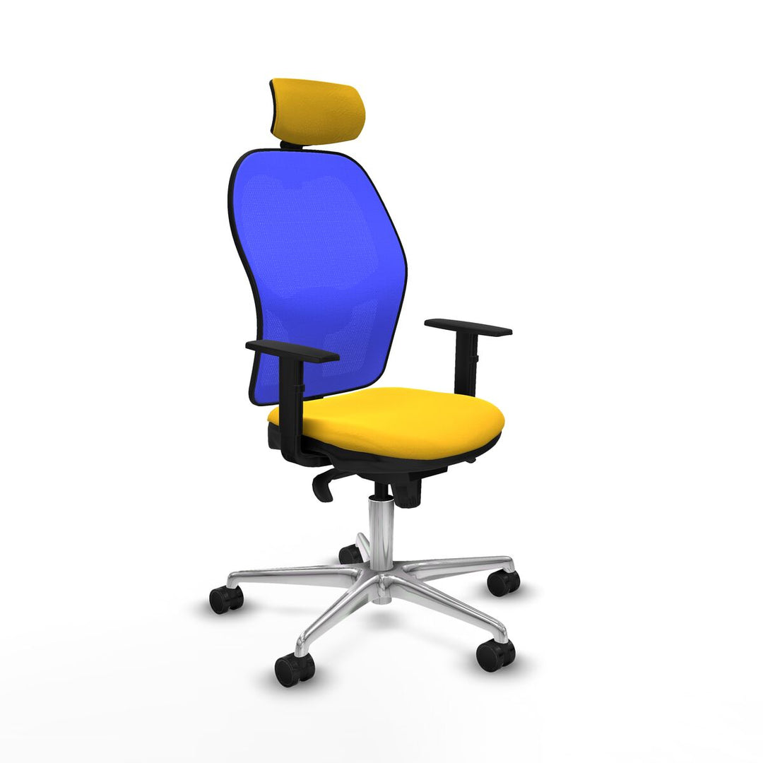 Office Chair with Headrest Piqueras y Crespo 1D086N2 Yellow