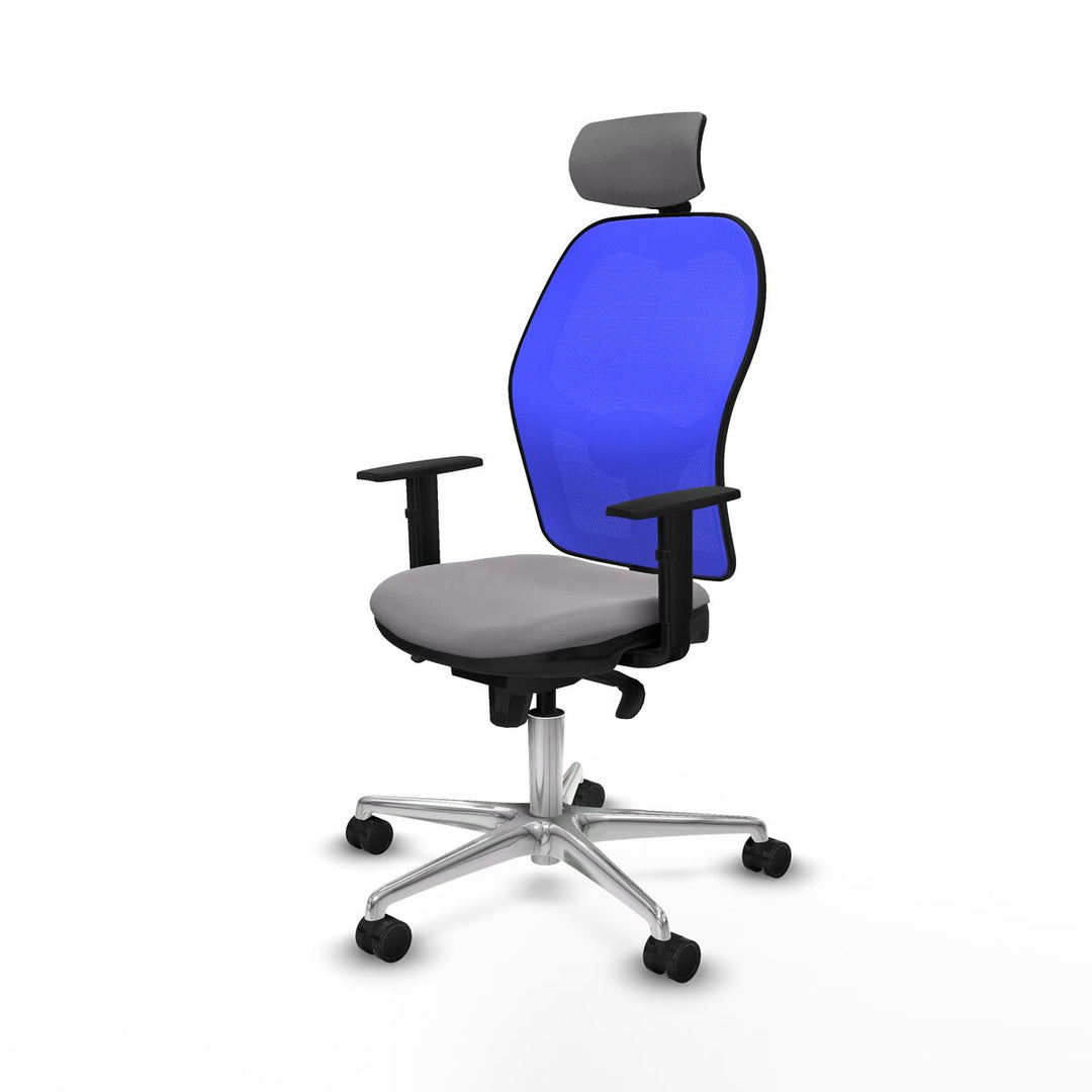 Office Chair with Headrest Piqueras y Crespo 1D086N2 Grey