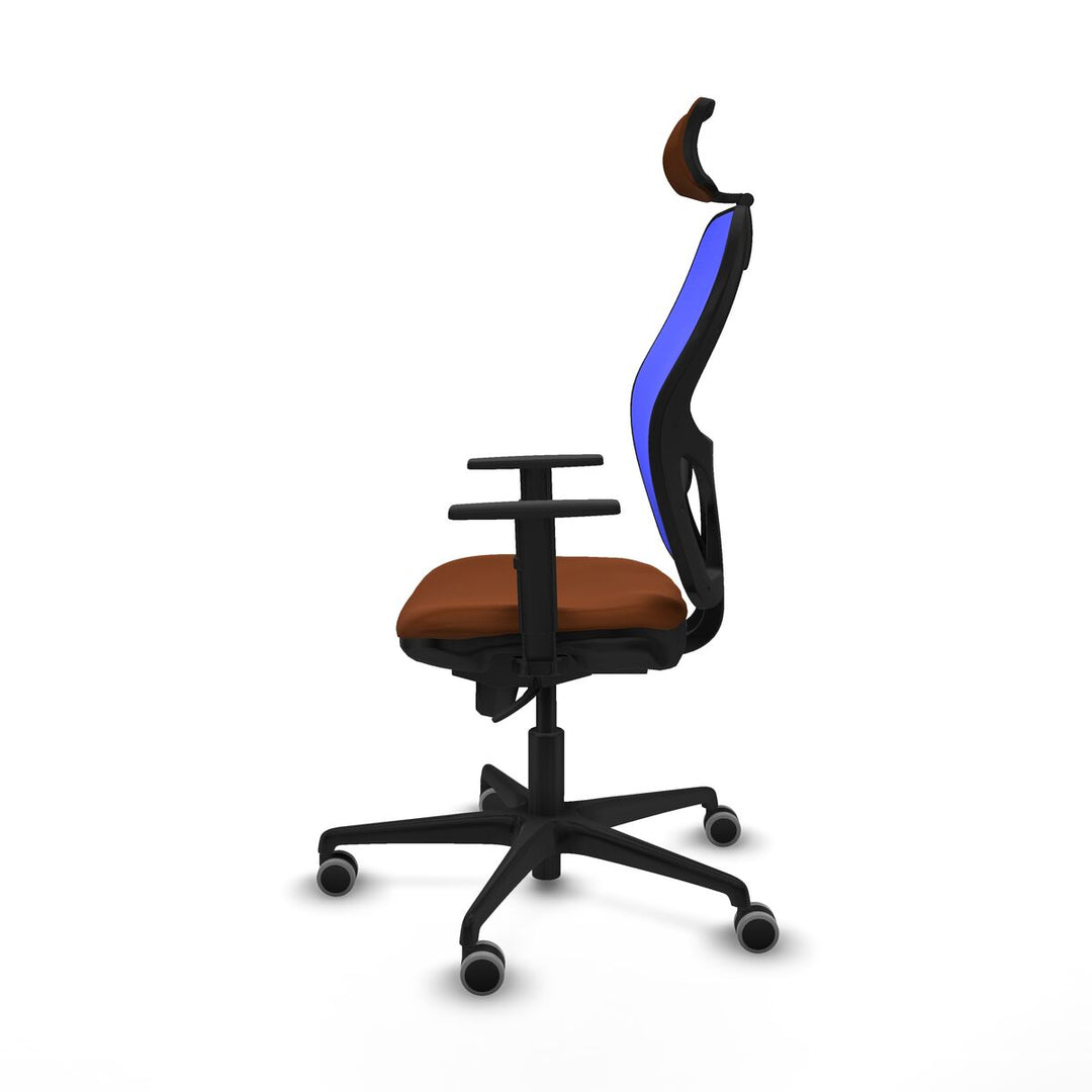 Office Chair with Headrest Piqueras y Crespo 1D036G2 Blue Brown