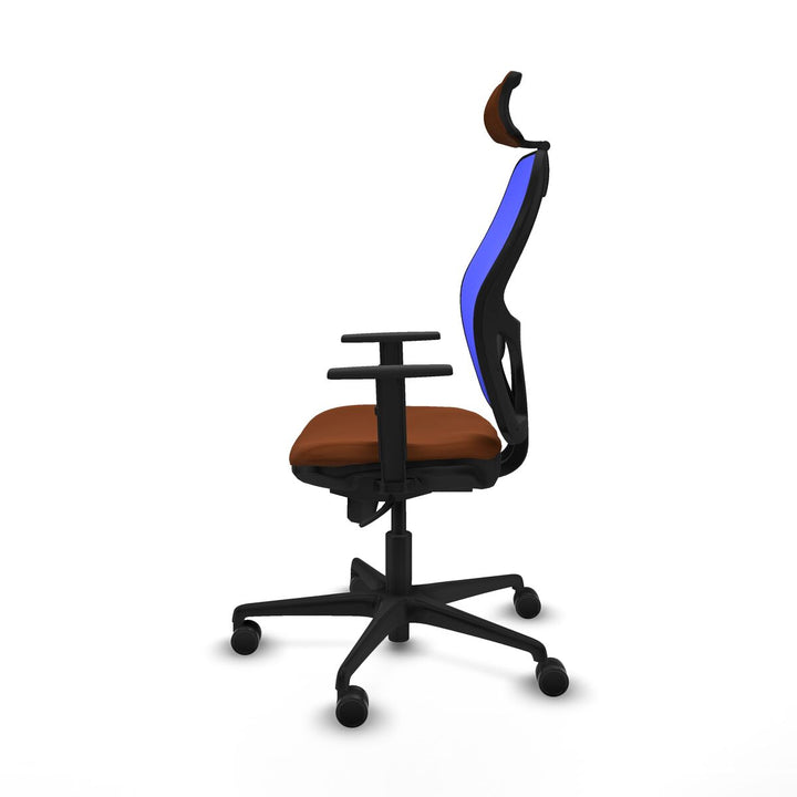 Office Chair with Headrest Piqueras y Crespo 1D036N2 Blue Brown