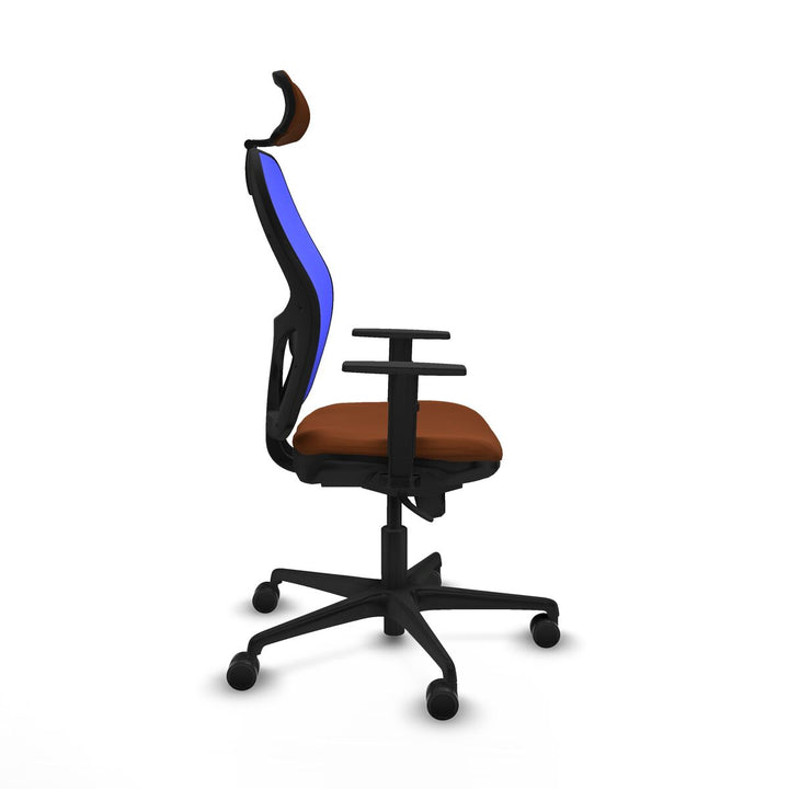 Office Chair with Headrest Piqueras y Crespo 1D036N2 Blue Brown