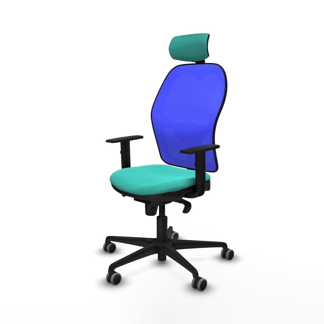 Office Chair with Headrest Piqueras y Crespo 1D036G2 Turquoise