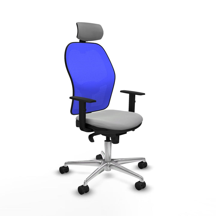 Office Chair with Headrest Piqueras y Crespo 1D086N2 Light grey