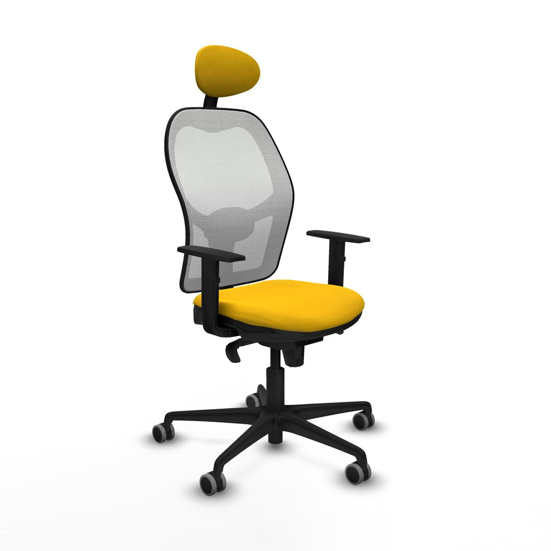 Office Chair with Headrest Jorquera Piqueras y Crespo 1D036G1 Yellow