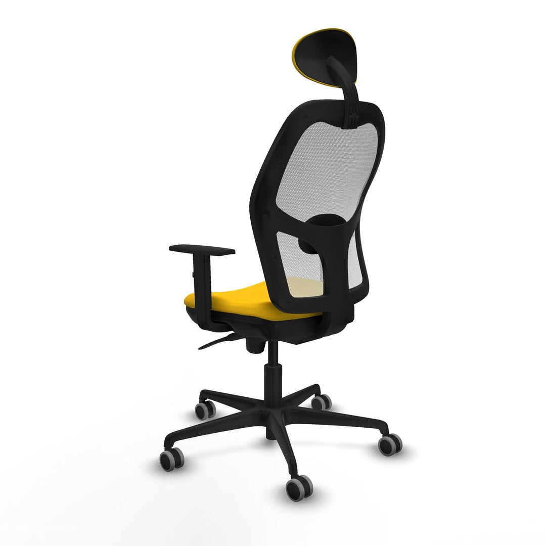 Office Chair with Headrest Jorquera Piqueras y Crespo 1D036G1 Yellow