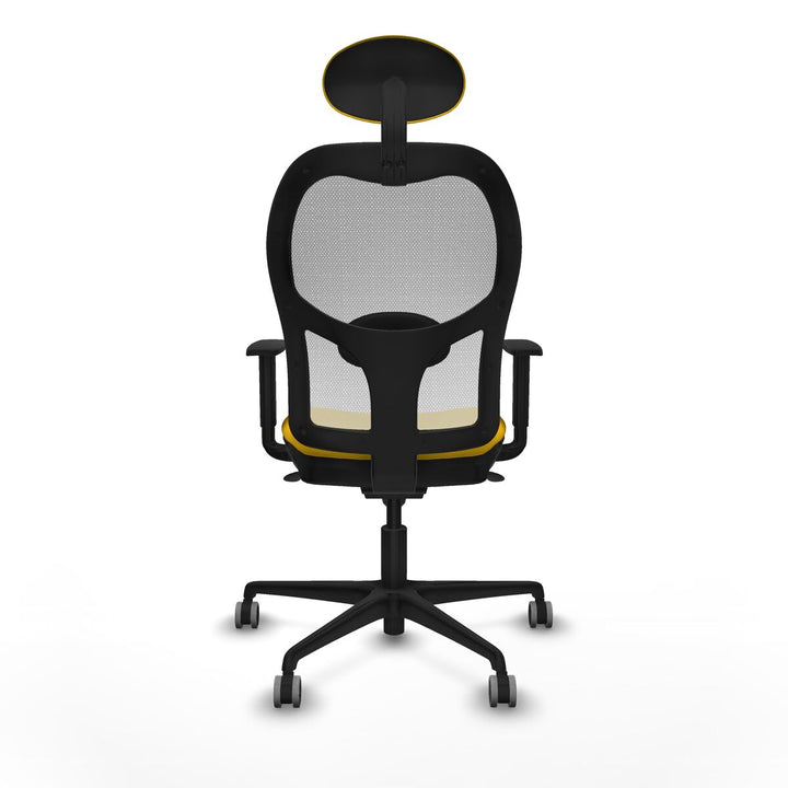 Office Chair with Headrest Jorquera Piqueras y Crespo 1D036G1 Yellow