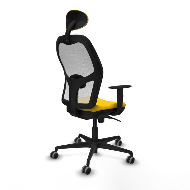 Office Chair with Headrest Jorquera Piqueras y Crespo 1D036G1 Yellow