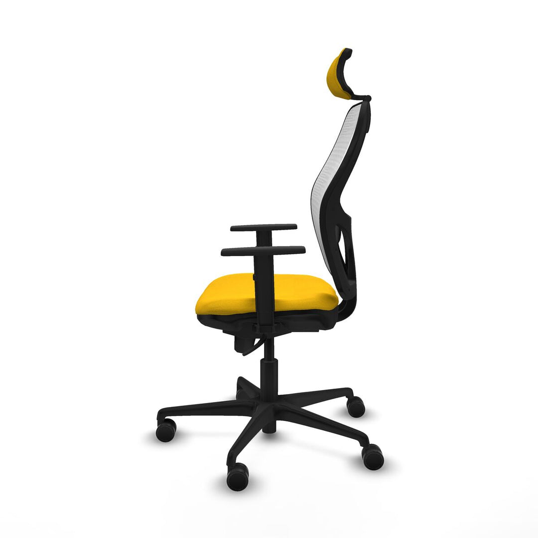 Office Chair with Headrest Piqueras y Crespo 1D036N2 Yellow