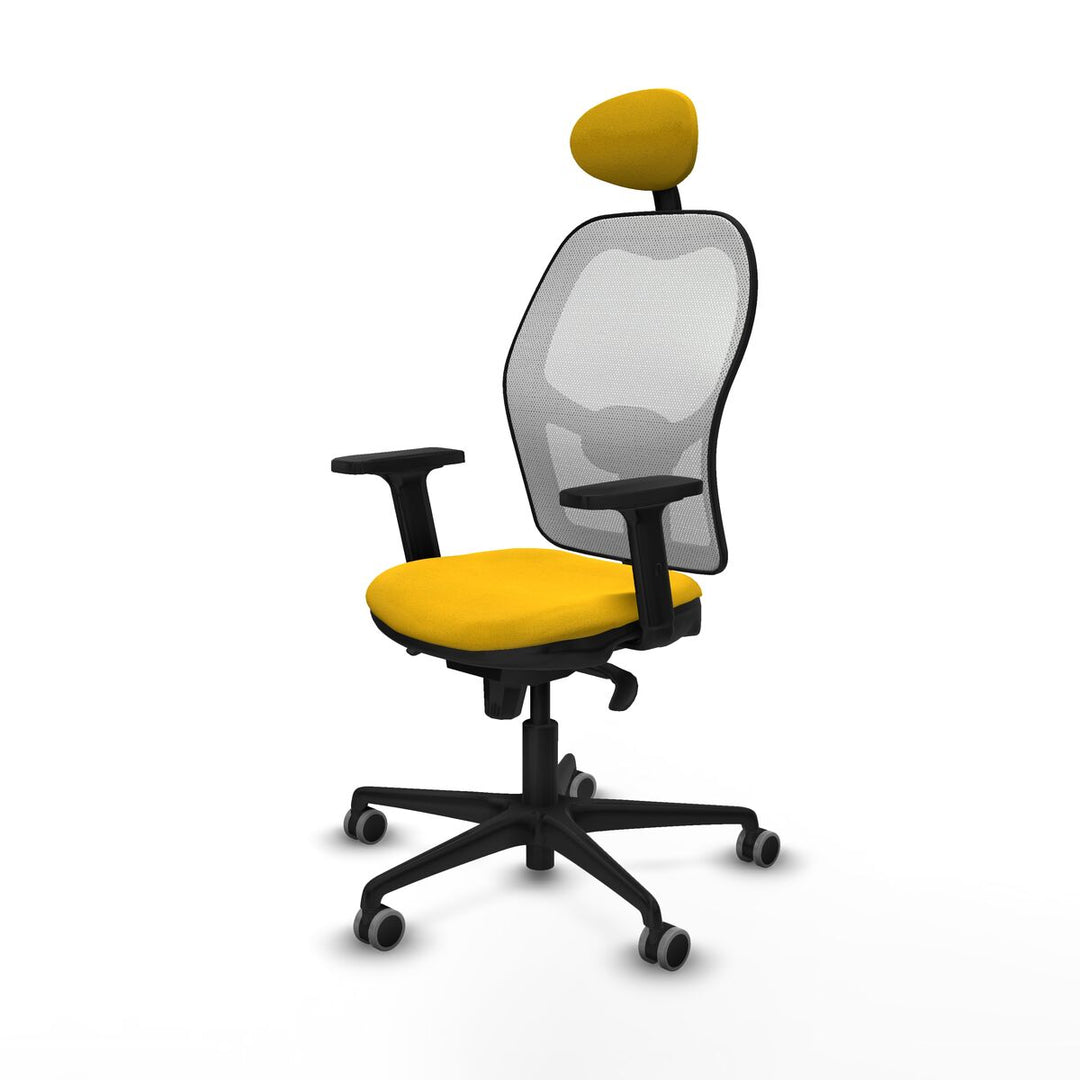 Office Chair with Headrest Piqueras y Crespo 2D036G1 Yellow