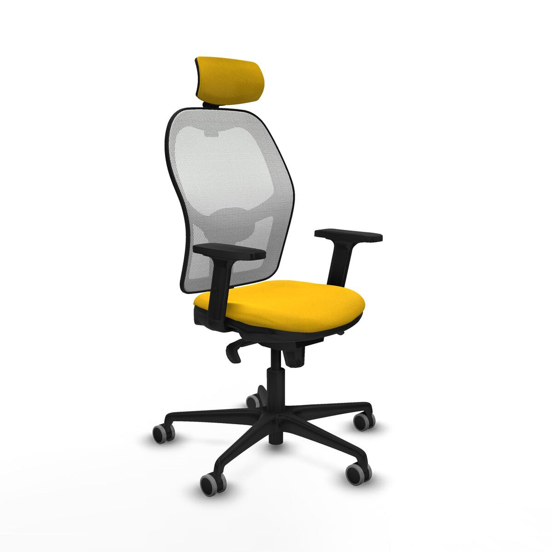 Office Chair with Headrest Piqueras y Crespo 2D036G2 Yellow