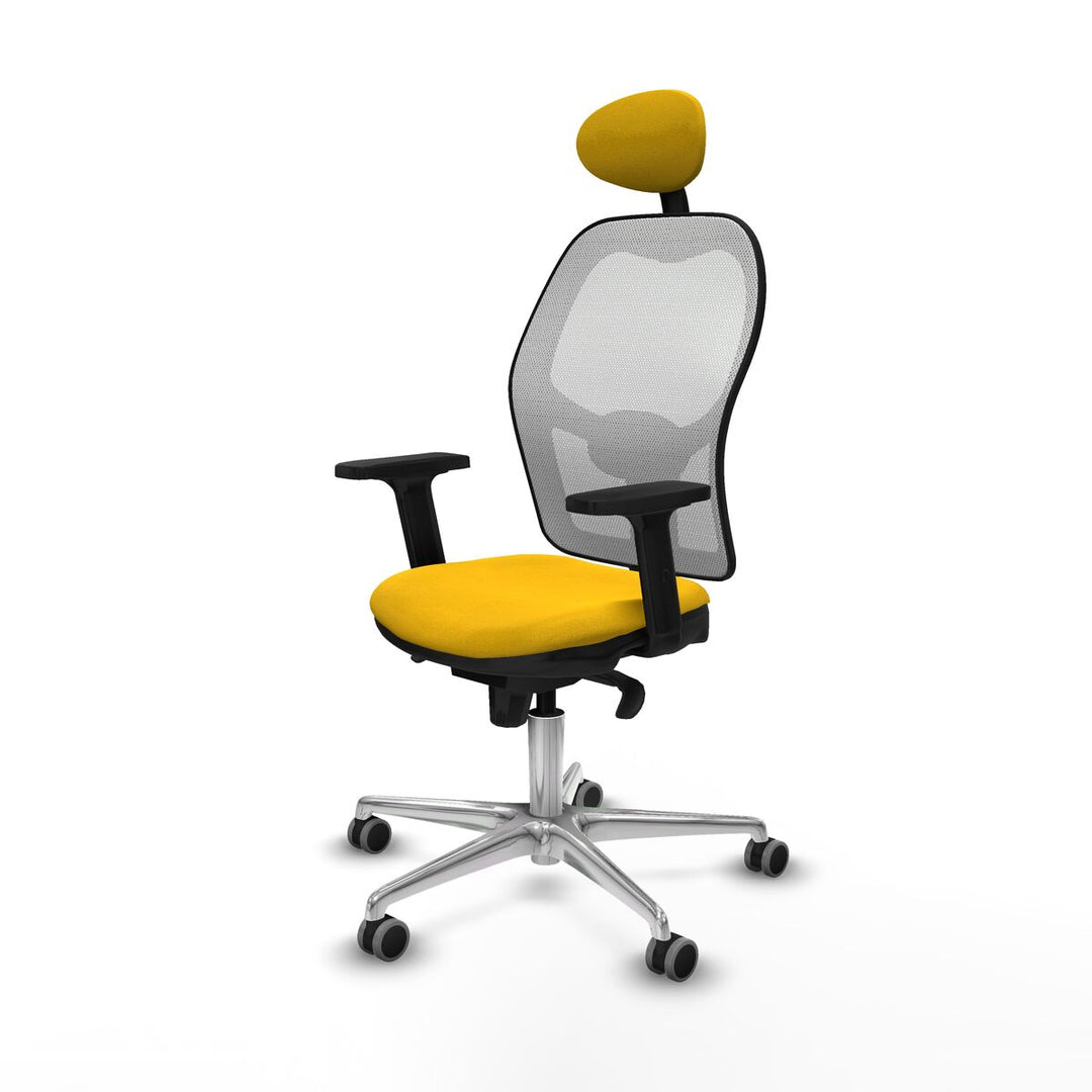 Office Chair with Headrest Piqueras y Crespo 2D086G1 Yellow