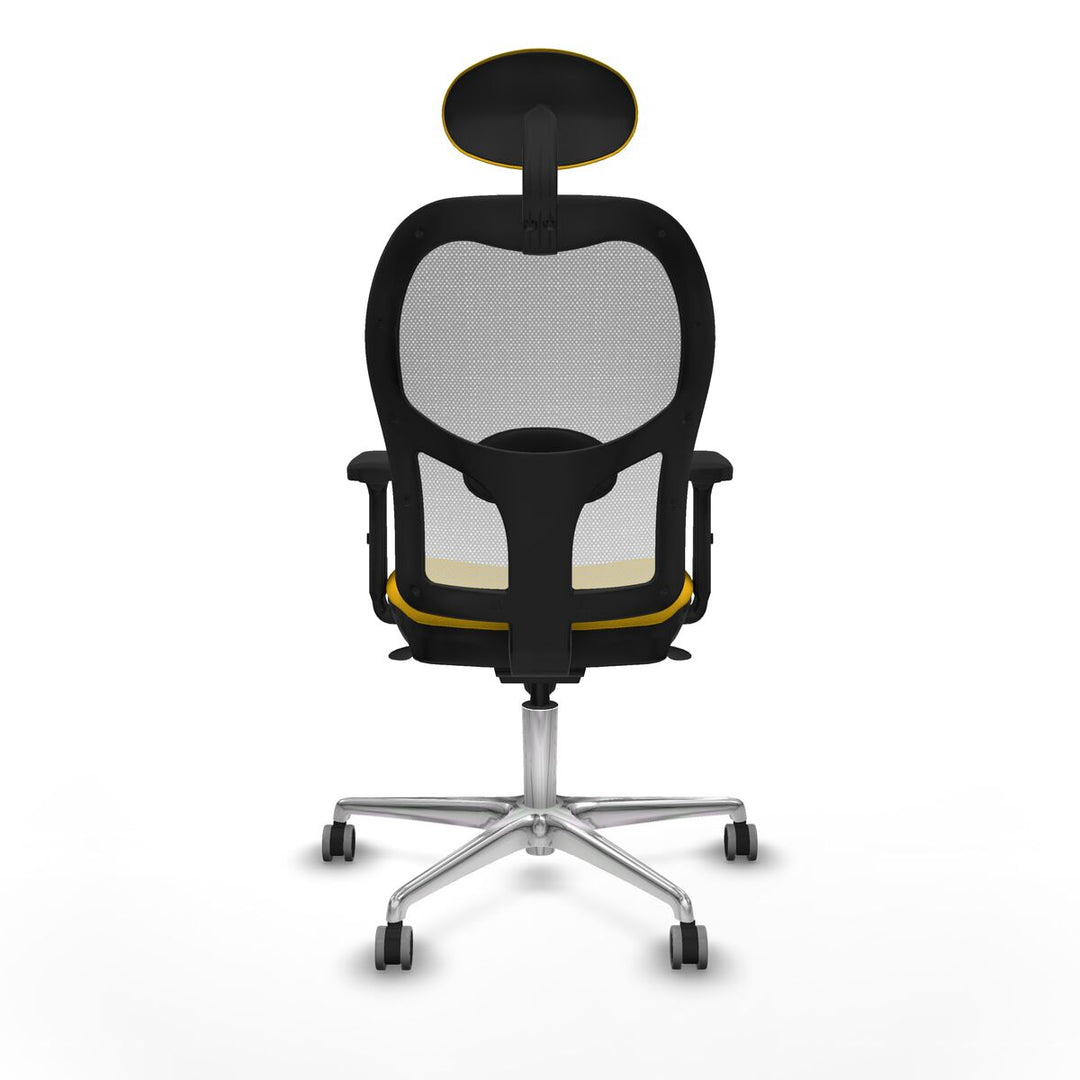 Office Chair with Headrest Piqueras y Crespo 2D086G1 Yellow