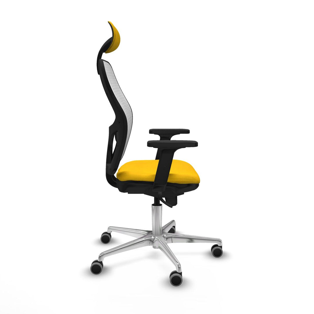 Office Chair with Headrest Piqueras y Crespo 2D086G1 Yellow