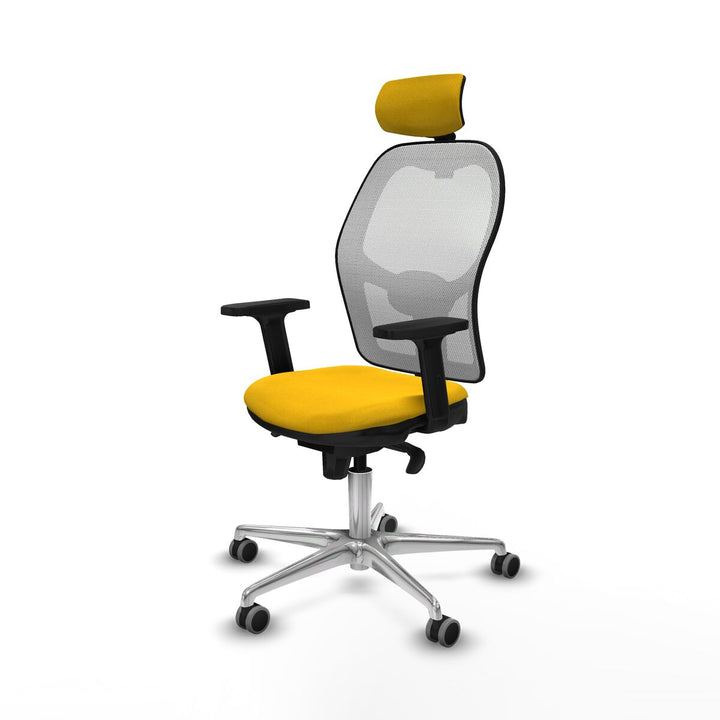 Office Chair with Headrest Piqueras y Crespo 2D086G2 Yellow