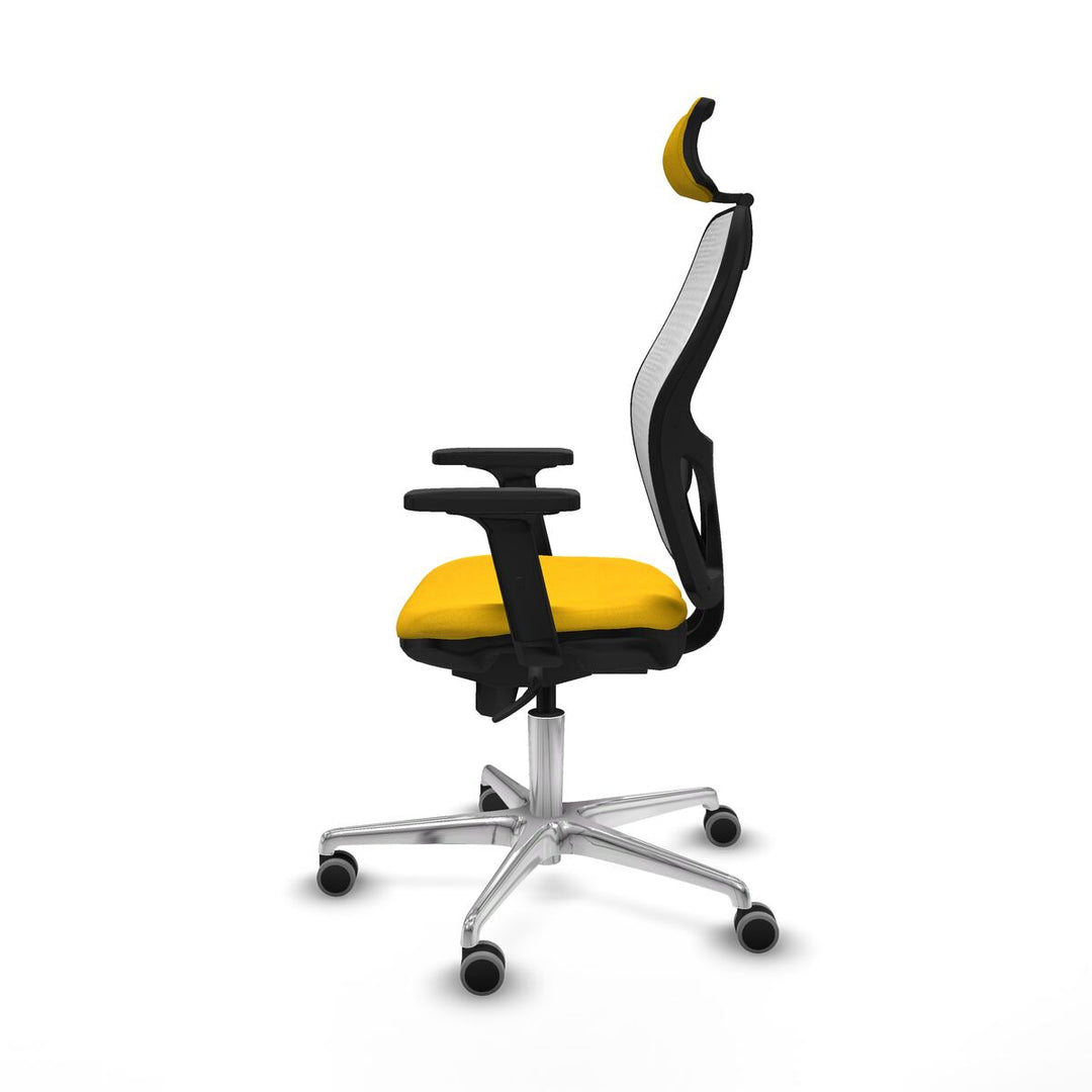 Office Chair with Headrest Piqueras y Crespo 2D086G2 Yellow