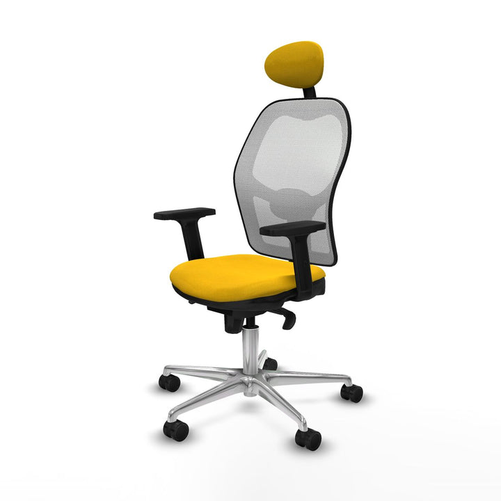 Office Chair with Headrest Piqueras y Crespo 2D086N1 Yellow