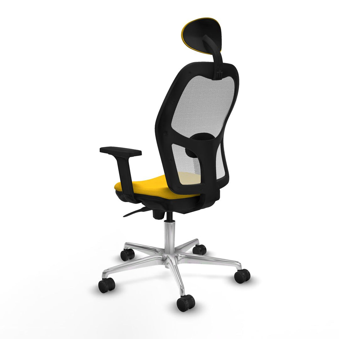 Office Chair with Headrest Piqueras y Crespo 2D086N1 Yellow