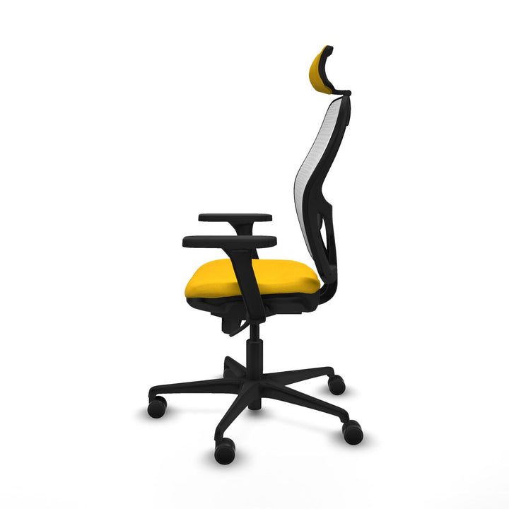 Office Chair with Headrest Piqueras y Crespo 3D036N2 Yellow