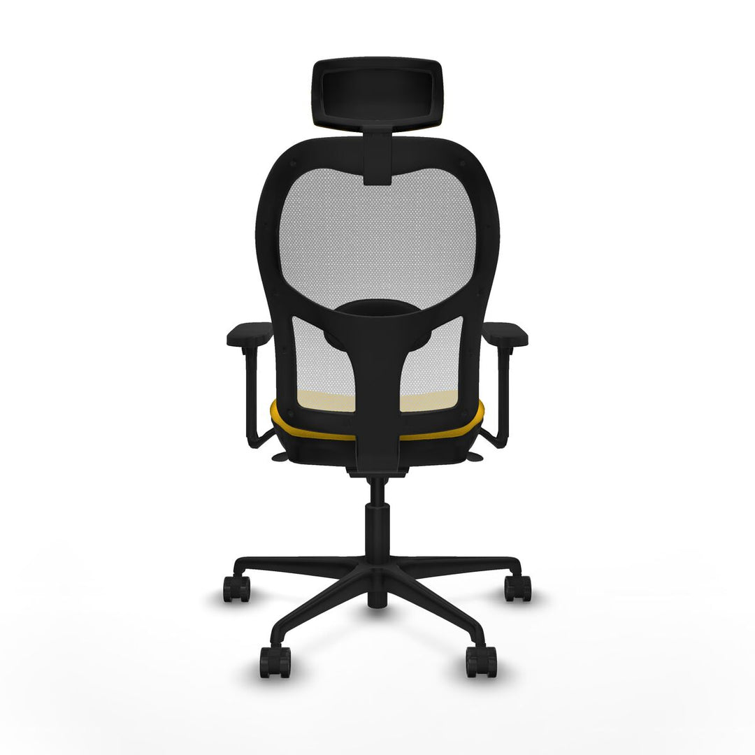 Office Chair with Headrest Piqueras y Crespo 3D036N2 Yellow