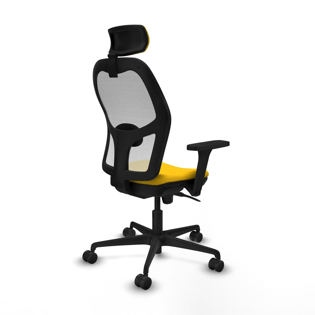 Office Chair with Headrest Piqueras y Crespo 3D036N2 Yellow