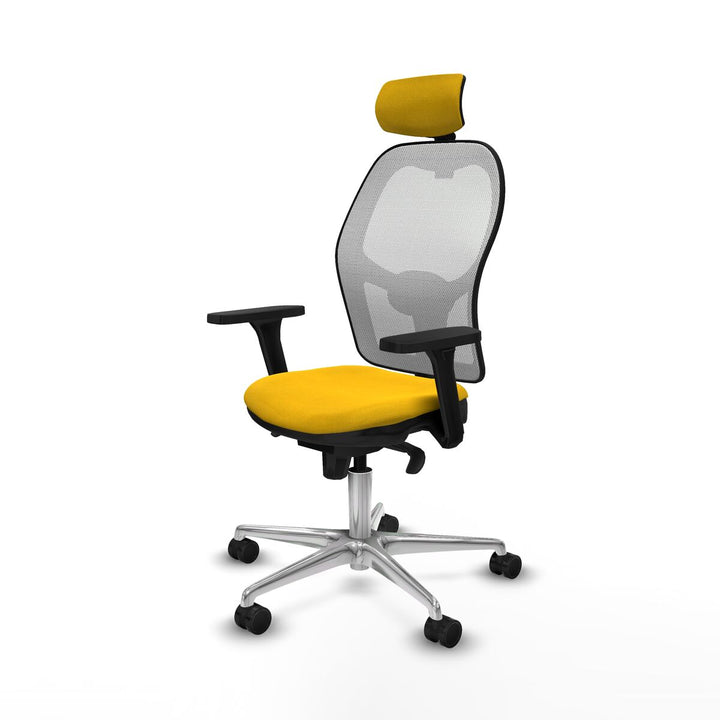 Office Chair with Headrest Piqueras y Crespo 3D086N2 Yellow