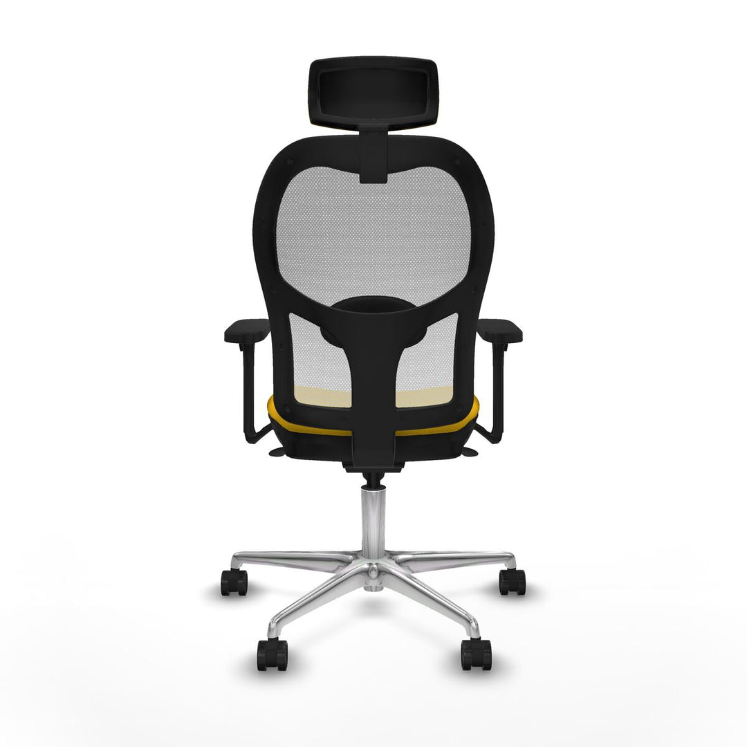 Office Chair with Headrest Piqueras y Crespo 3D086N2 Yellow