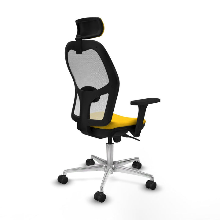 Office Chair with Headrest Piqueras y Crespo 3D086N2 Yellow