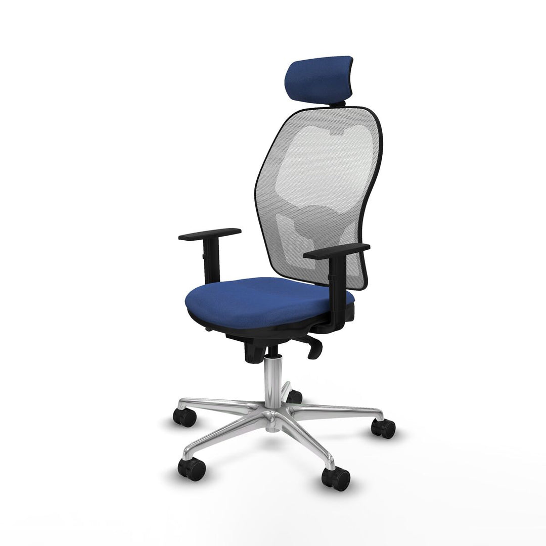Office Chair with Headrest Piqueras y Crespo 1D086N2 Navy Blue
