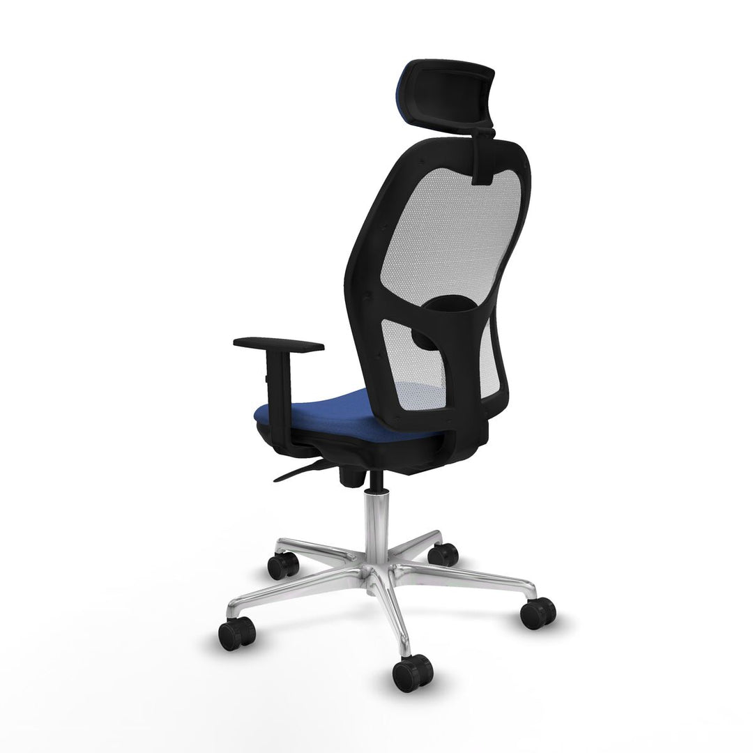 Office Chair with Headrest Piqueras y Crespo 1D086N2 Navy Blue