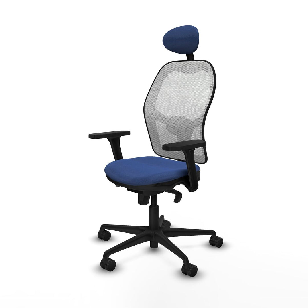 Office Chair with Headrest Piqueras y Crespo 3D036N1 Navy Blue