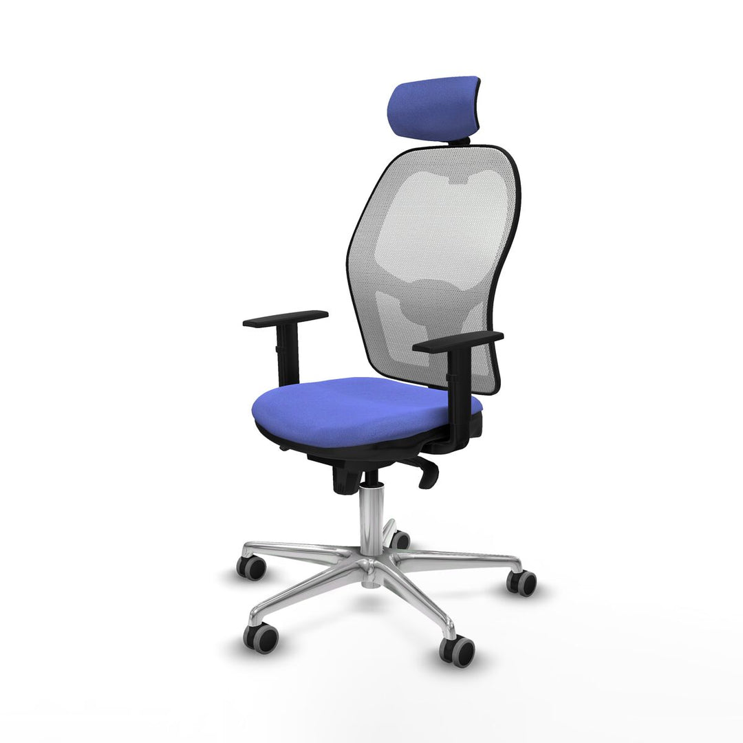 Office Chair with Headrest Piqueras y Crespo 1D086G2 Light Blue