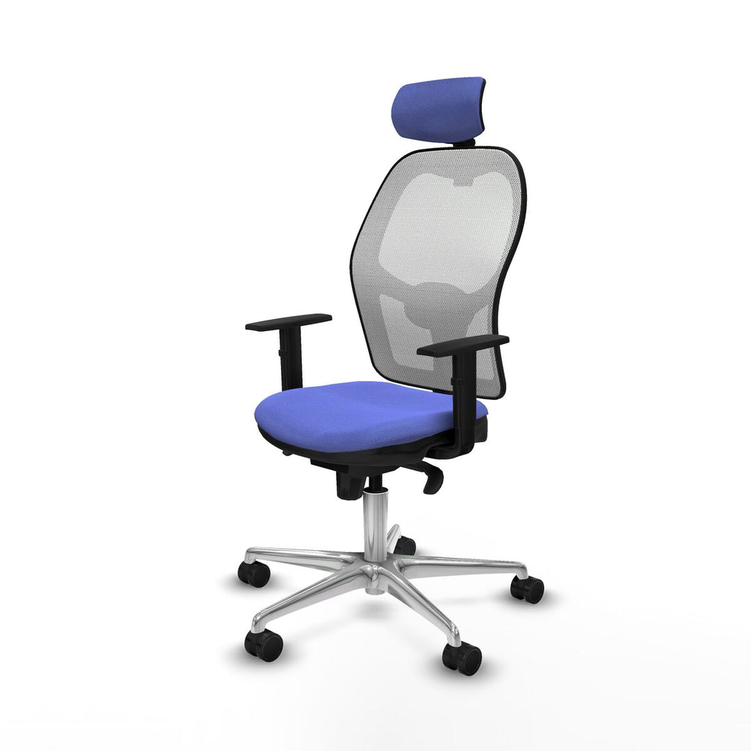 Office Chair with Headrest Piqueras y Crespo 1D086N2 Light Blue