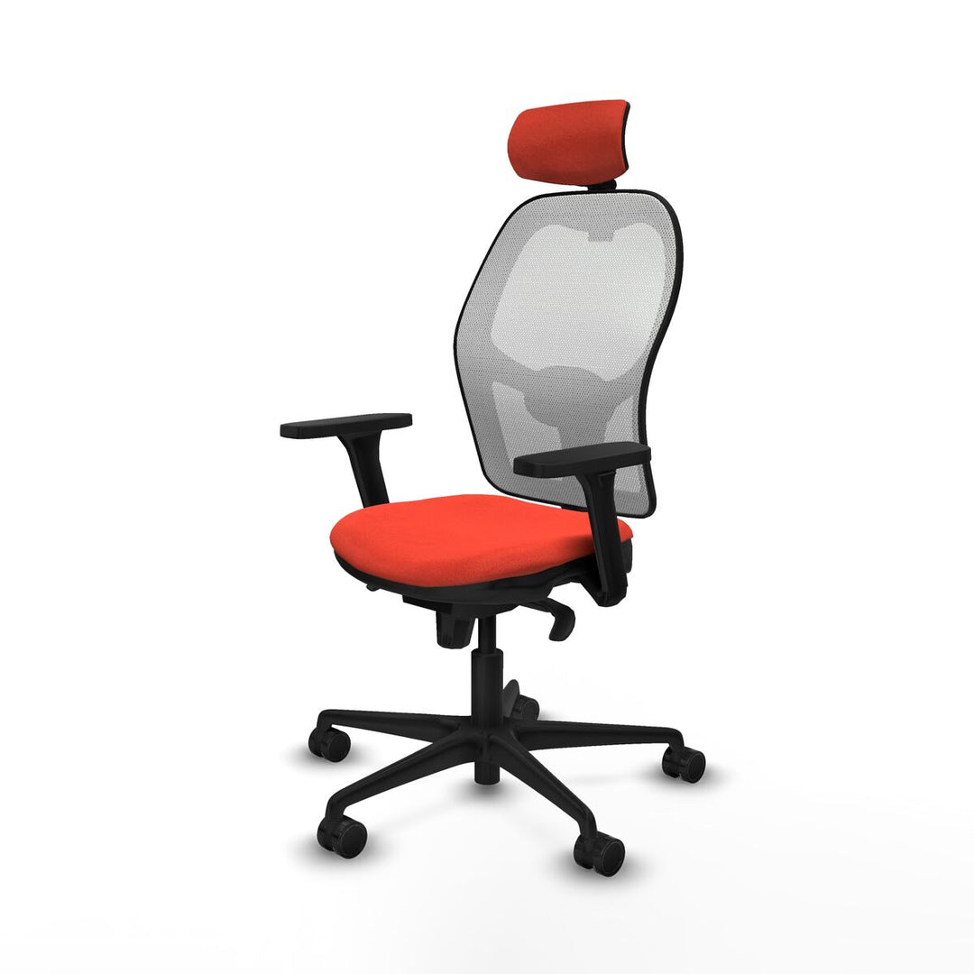 Office Chair with Headrest Piqueras y Crespo 3D036N2 Dark Orange