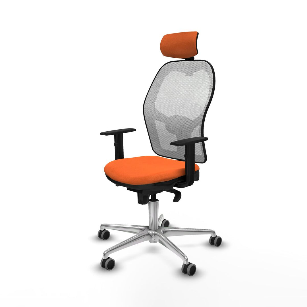 Office Chair with Headrest Piqueras y Crespo 1D086G2 Orange