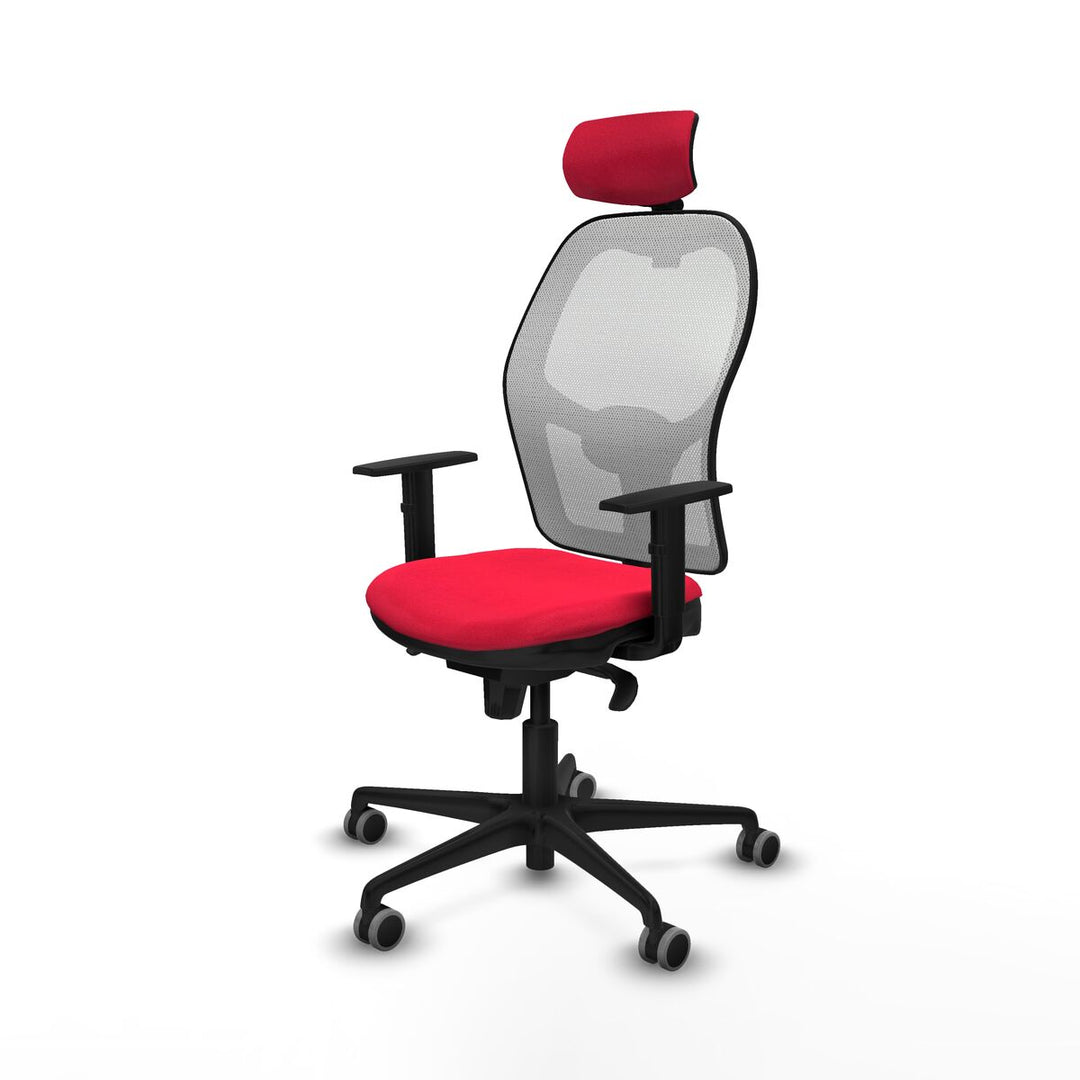 Office Chair with Headrest Piqueras y Crespo 1D036G2 Red